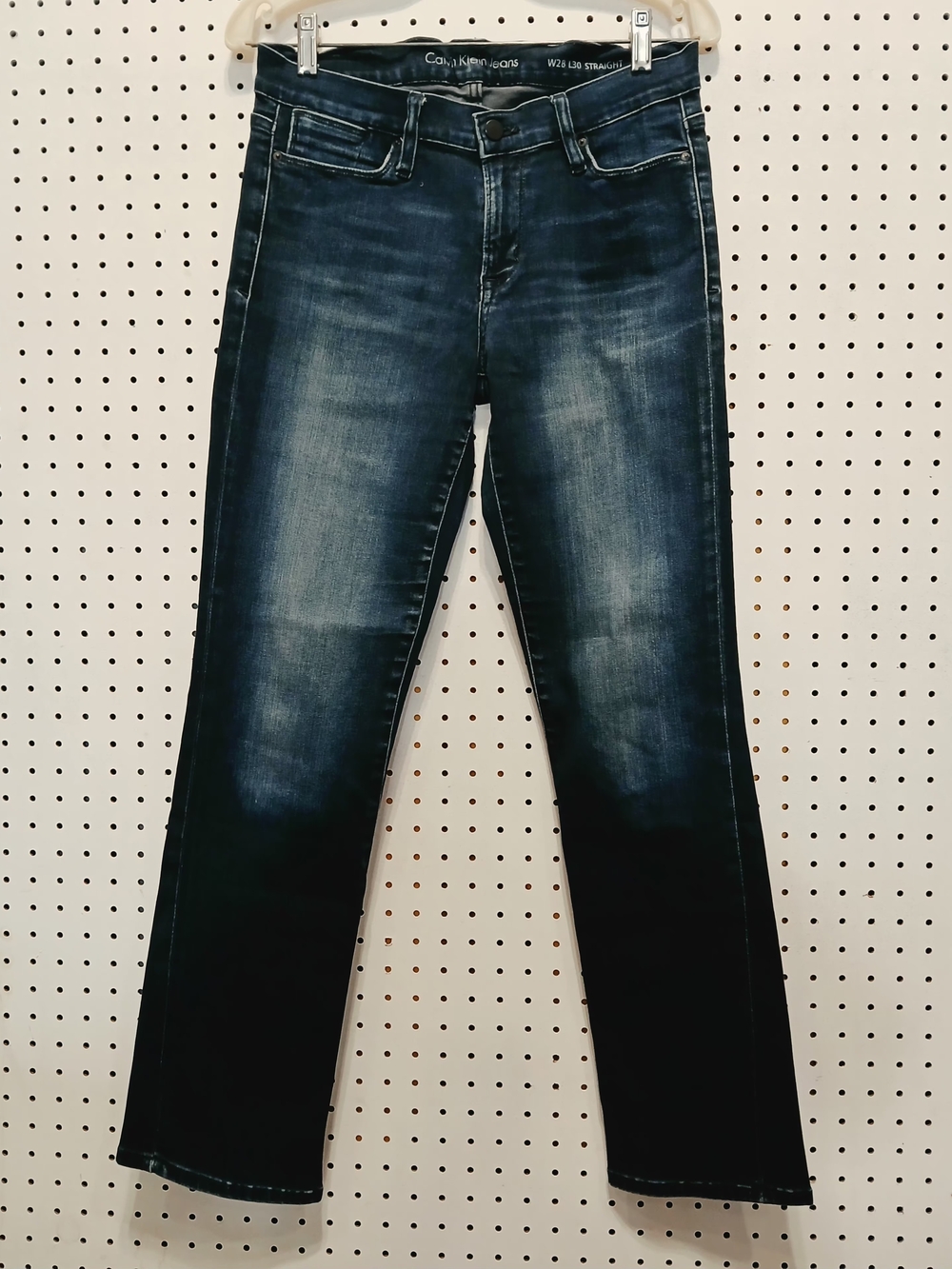 Calvin Klein Women's Dark Indigo Straight Leg Jeans